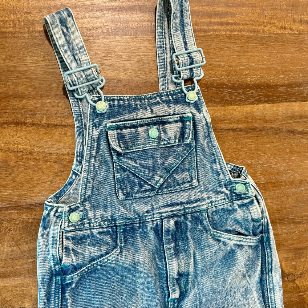 Vintage Hush Puppies 80s 90s acid wash denim jogger overalls size 3t - Picture 6 of 12
